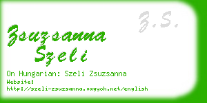 zsuzsanna szeli business card